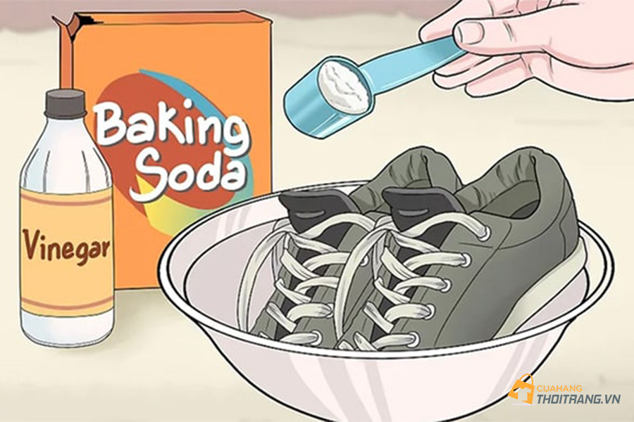 Khử mùi hôi giày bằng baking soda